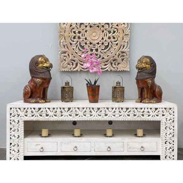 The Mehrab White Jaali Mirror