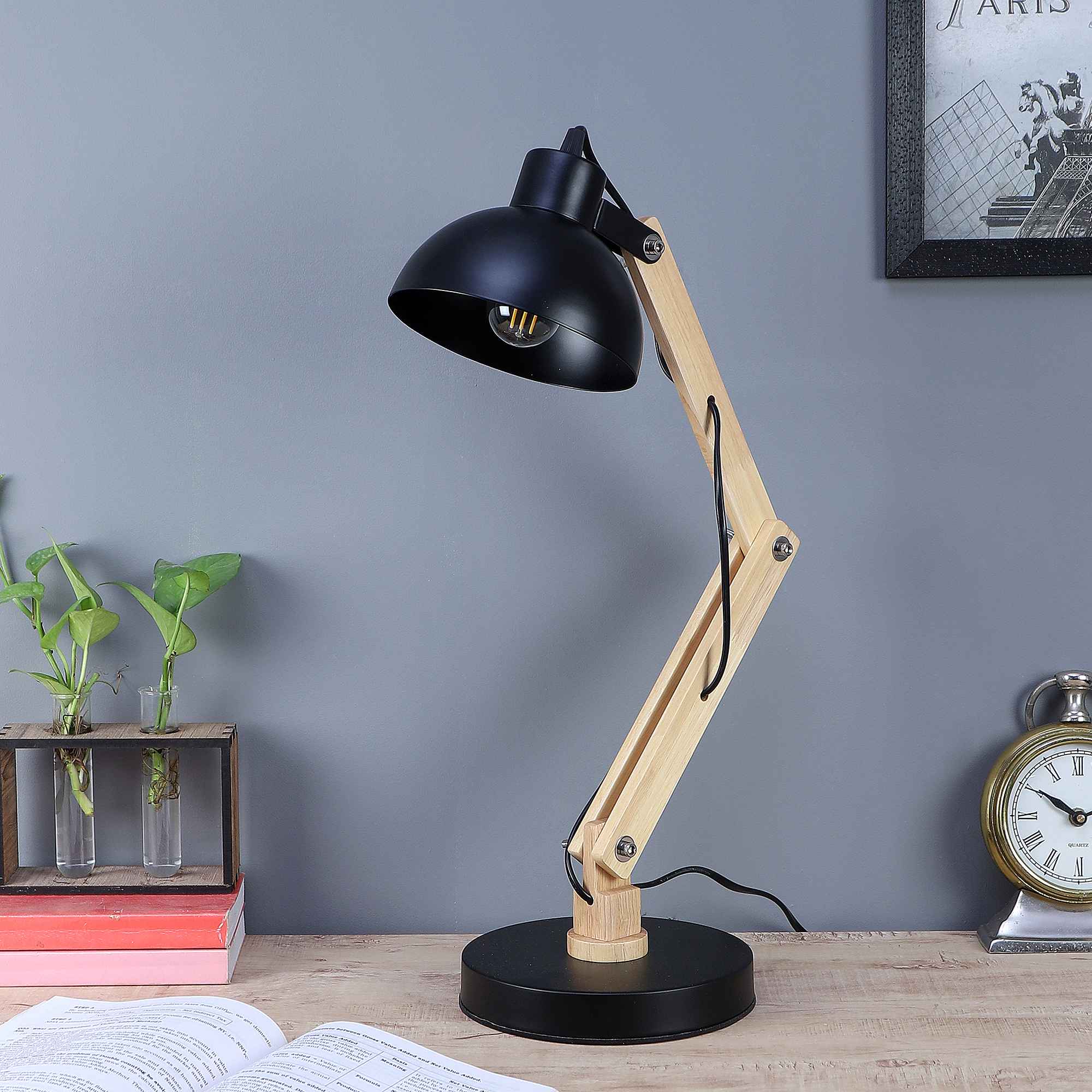 Modern Study Lamp With Metal Base