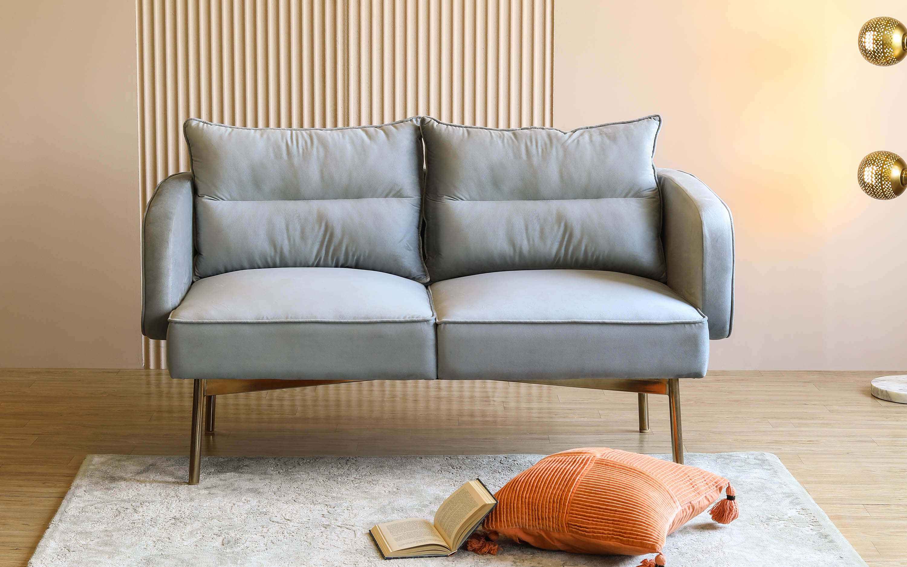Barcelona 2 Seater Sofa Grey