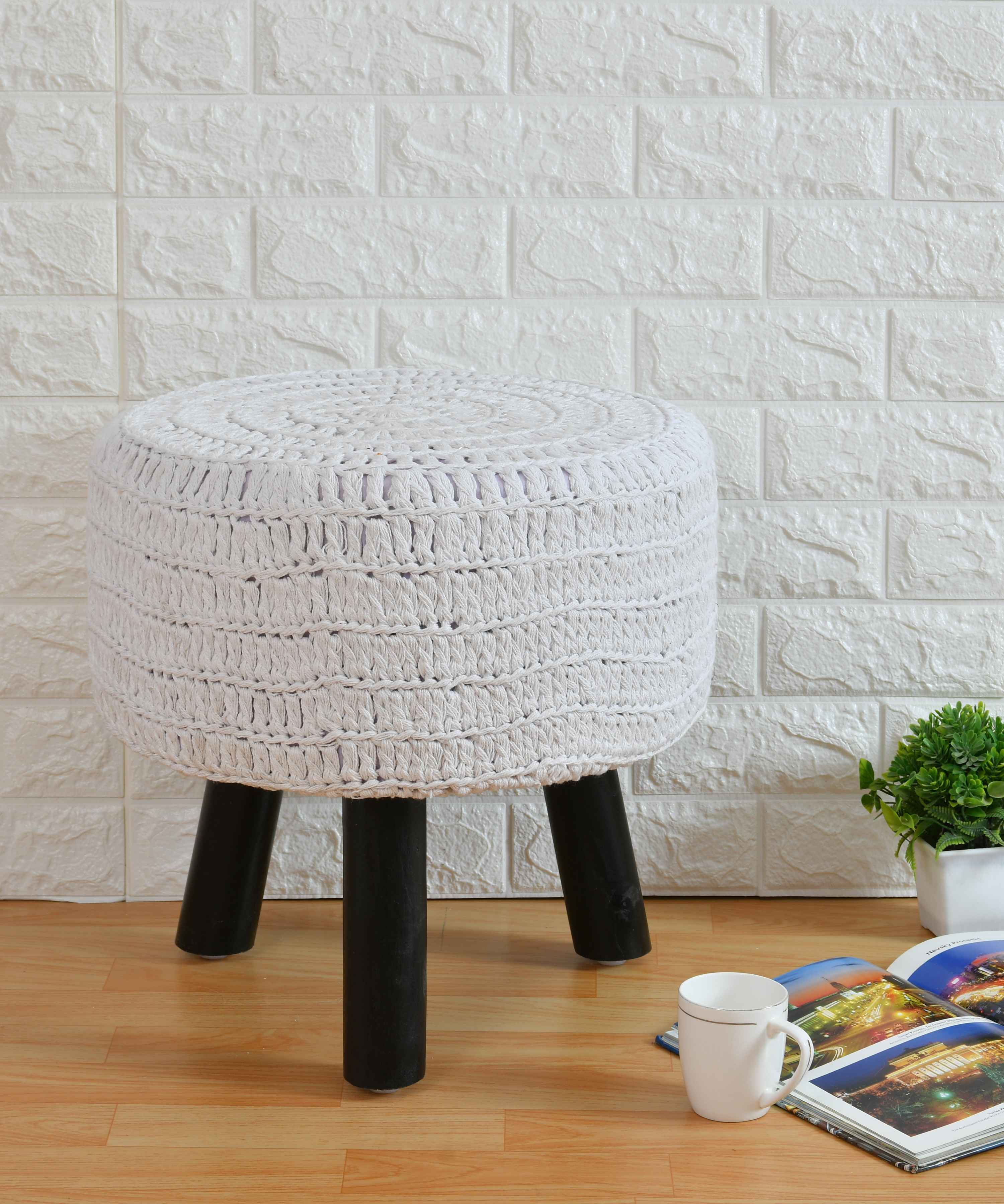 Boho Chic Macrame Ottoman 4