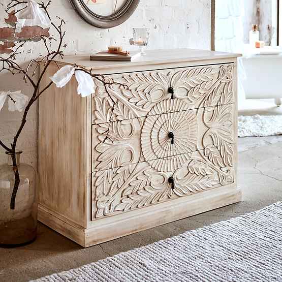 The Mehrab White Jaali Mirror