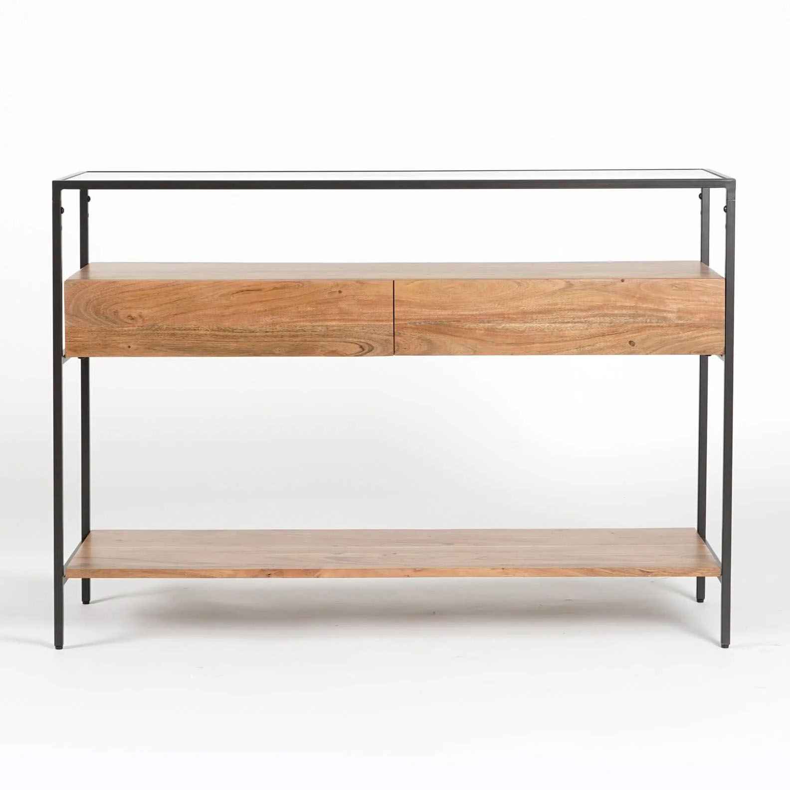 The Phool Natural Rustic Wood Console