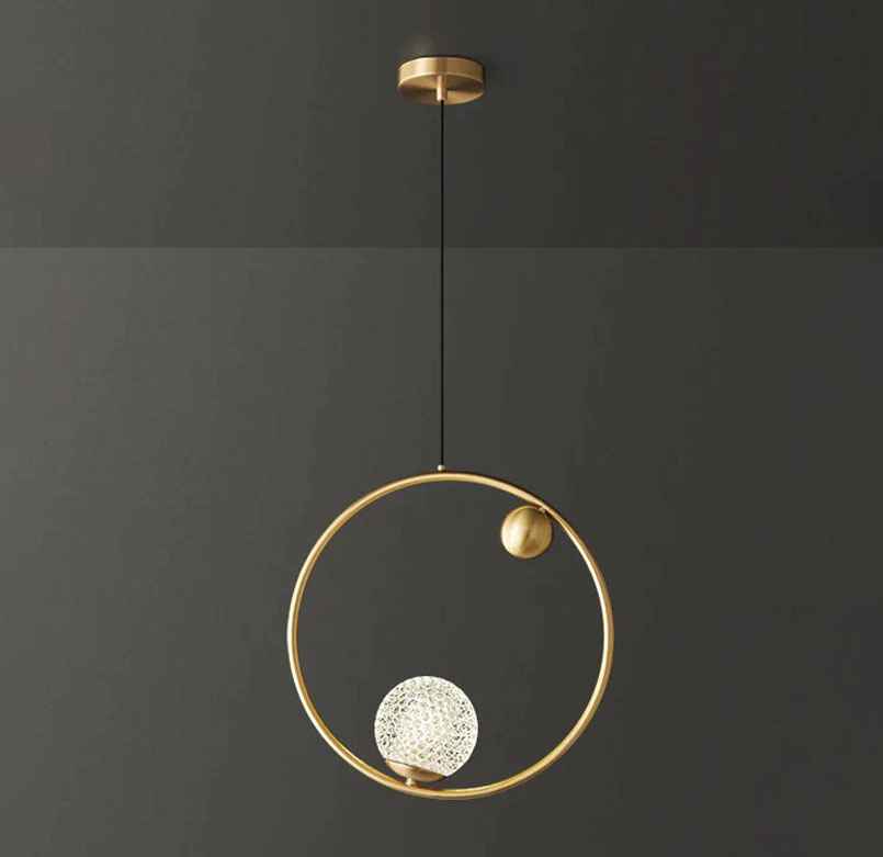 Led Electroplated Ring Pendant Light