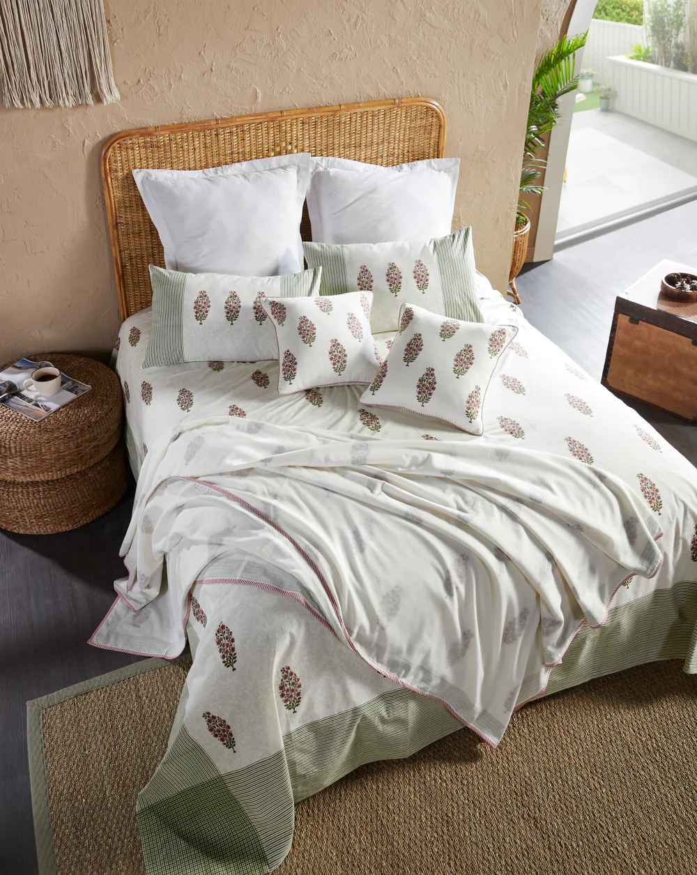 Conifer Block Printed Bedsheet Set