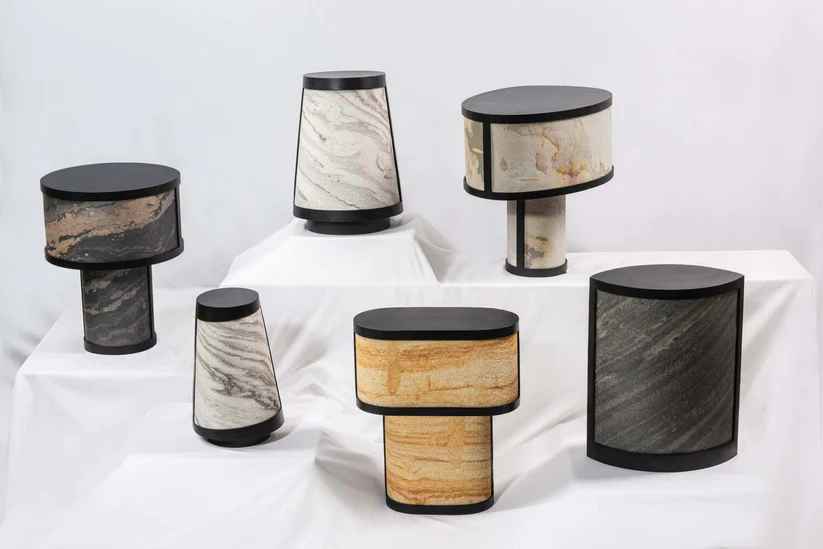 Niko Table Lamp (S) - Red Sand Stone