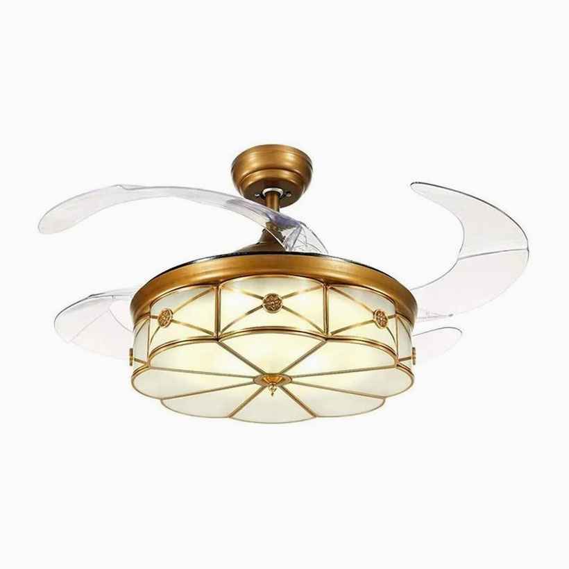 Tiara Gold Chandelier Fan