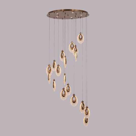 Luxury Modern Crystal Double Height Chandelier