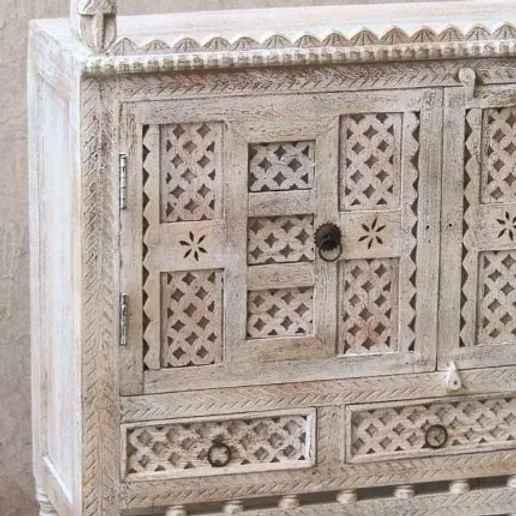 The Shloka Ikat Bone Inlay Cabinet