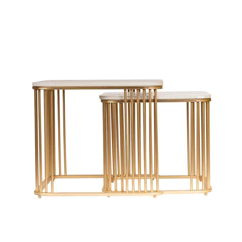 Square Classic Gold Nesting Table