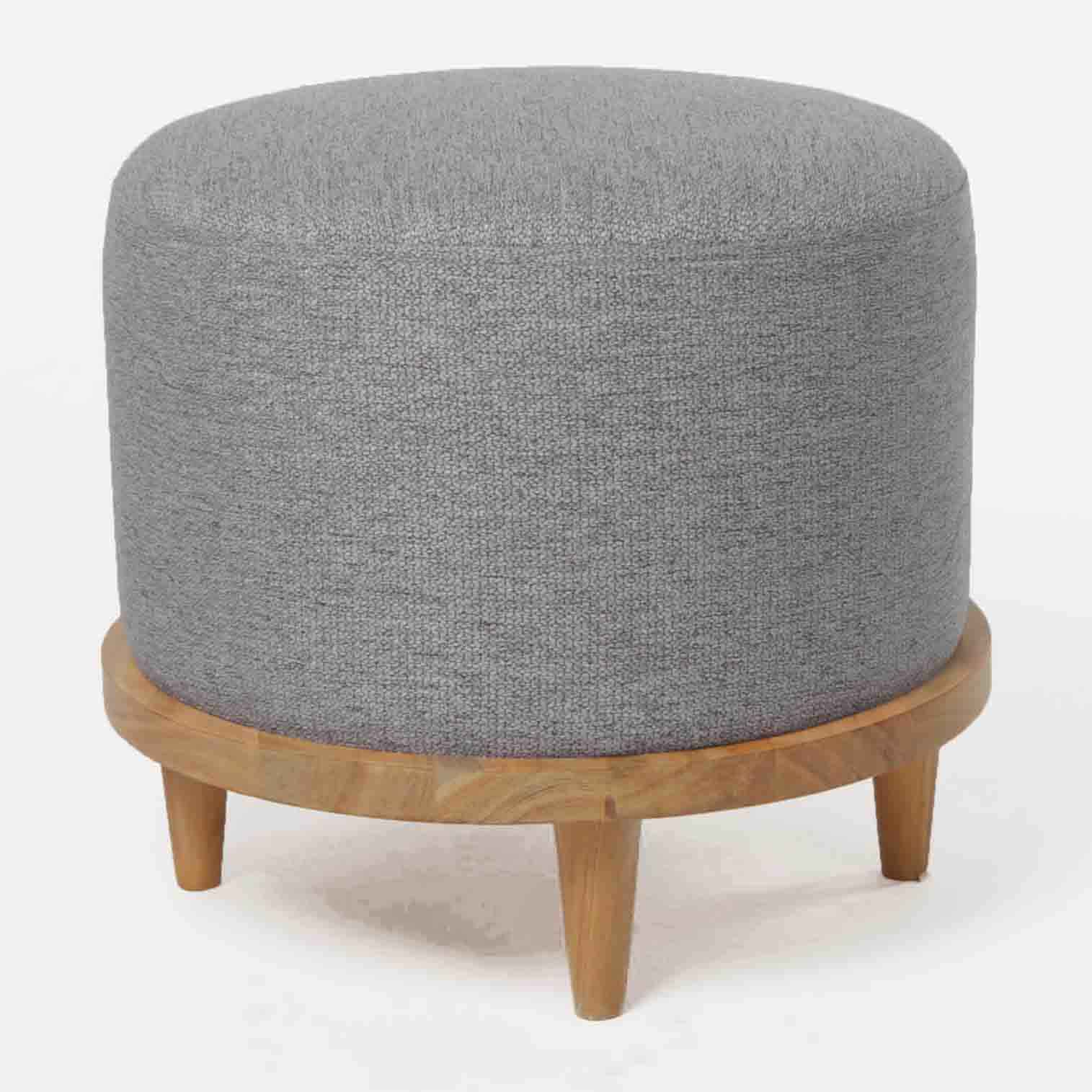 Modern Faux Fur Round Foot Rest Pouf