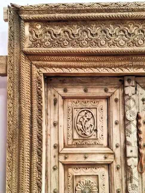 The Ranikhas Carved Rustic Armoire