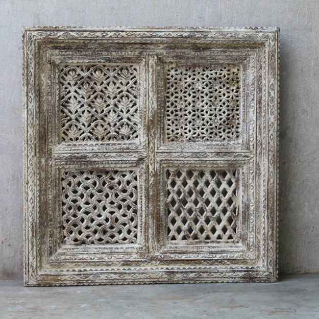 The Mehrab White Jaali Mirror