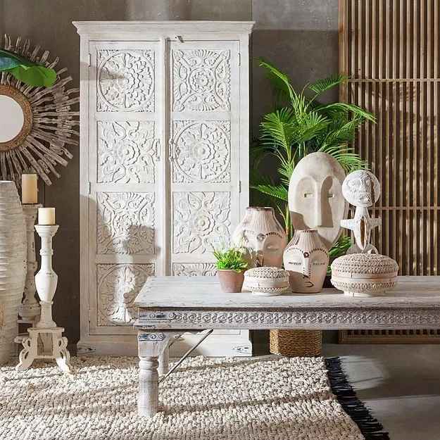 The Sultana Carved Rustic Armoire