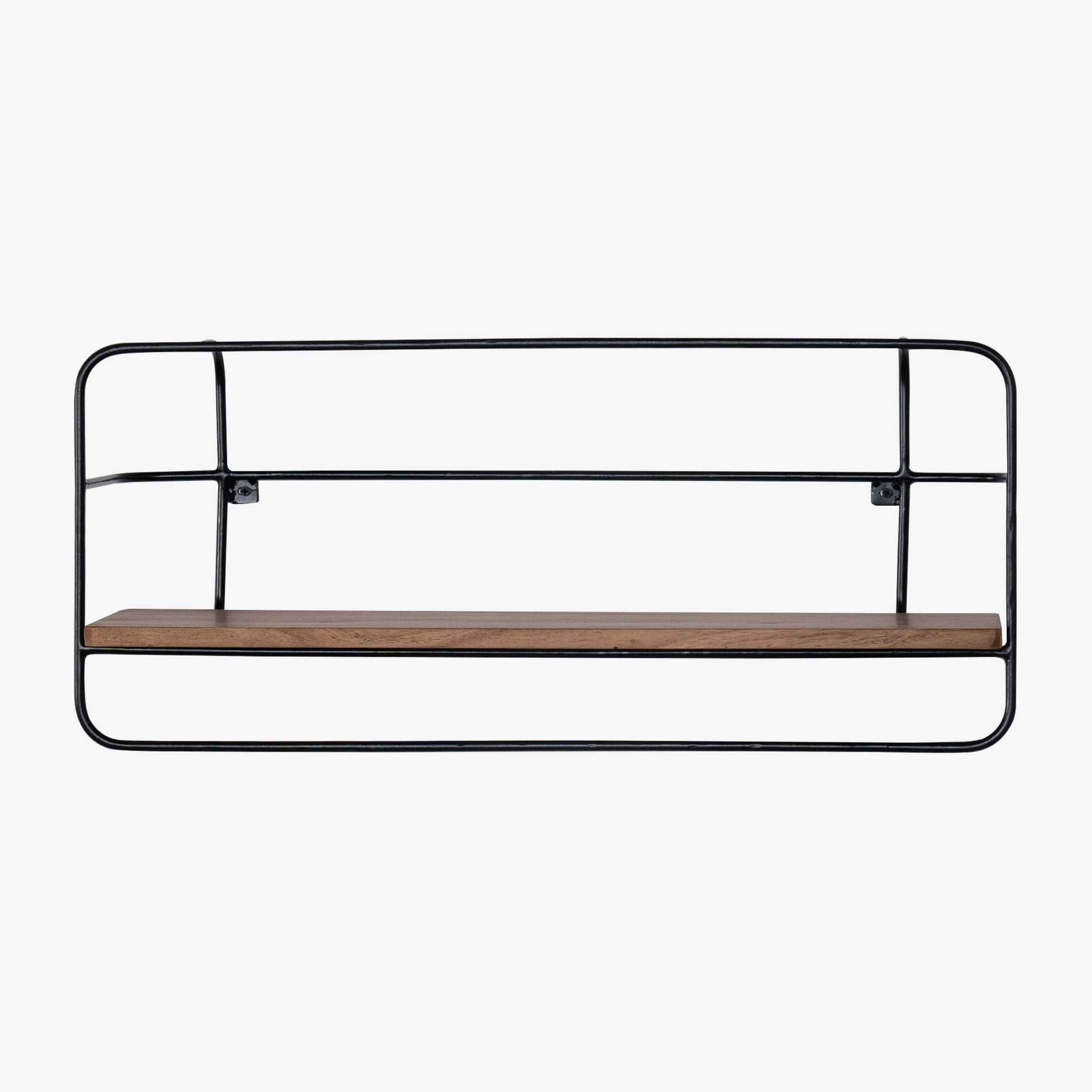 Rattan wall shelves