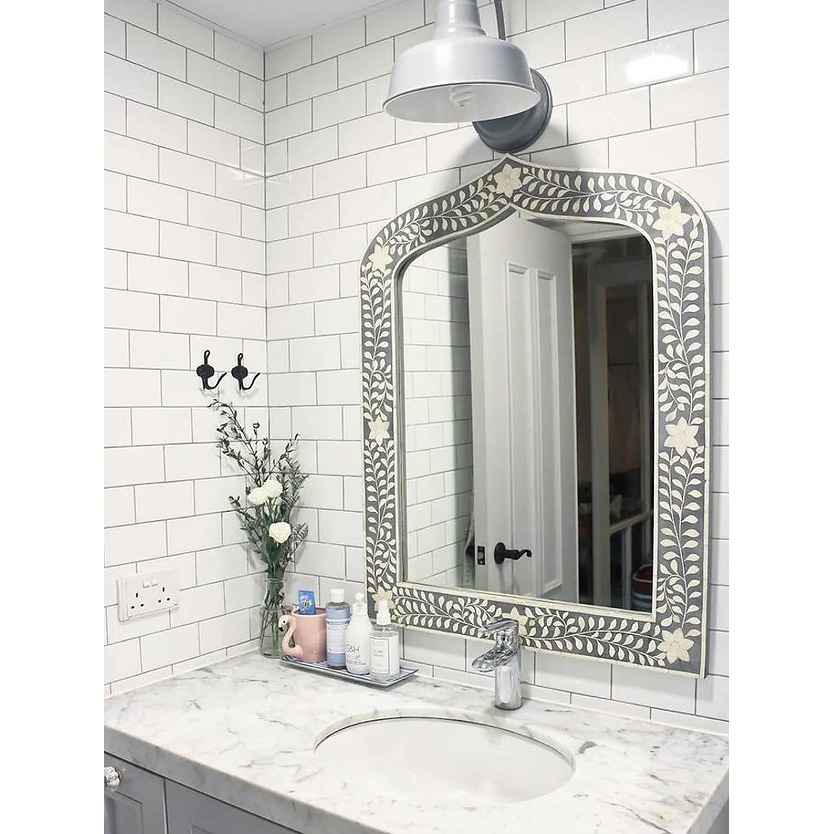 The Mehrab White Jaali Mirror