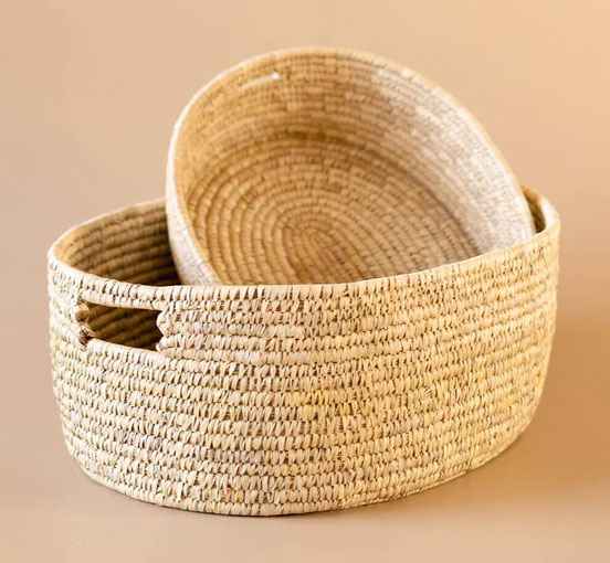 Curved Wicker Basket