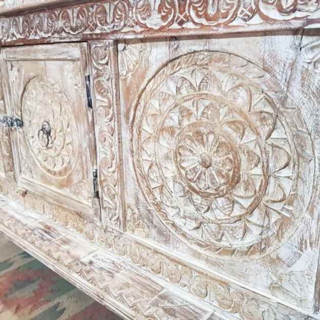 The Rajsamand Rustic White Console