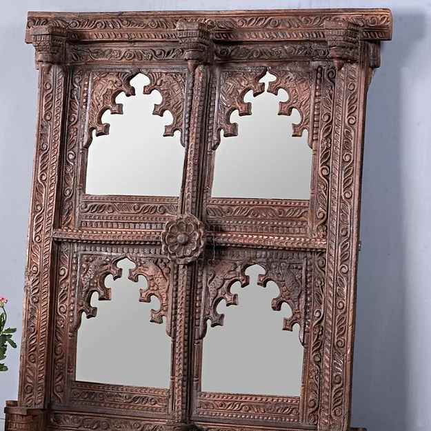 The Mehrab White Jaali Mirror