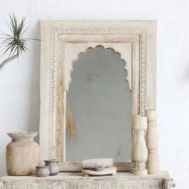 The Mehrab White Jaali Mirror