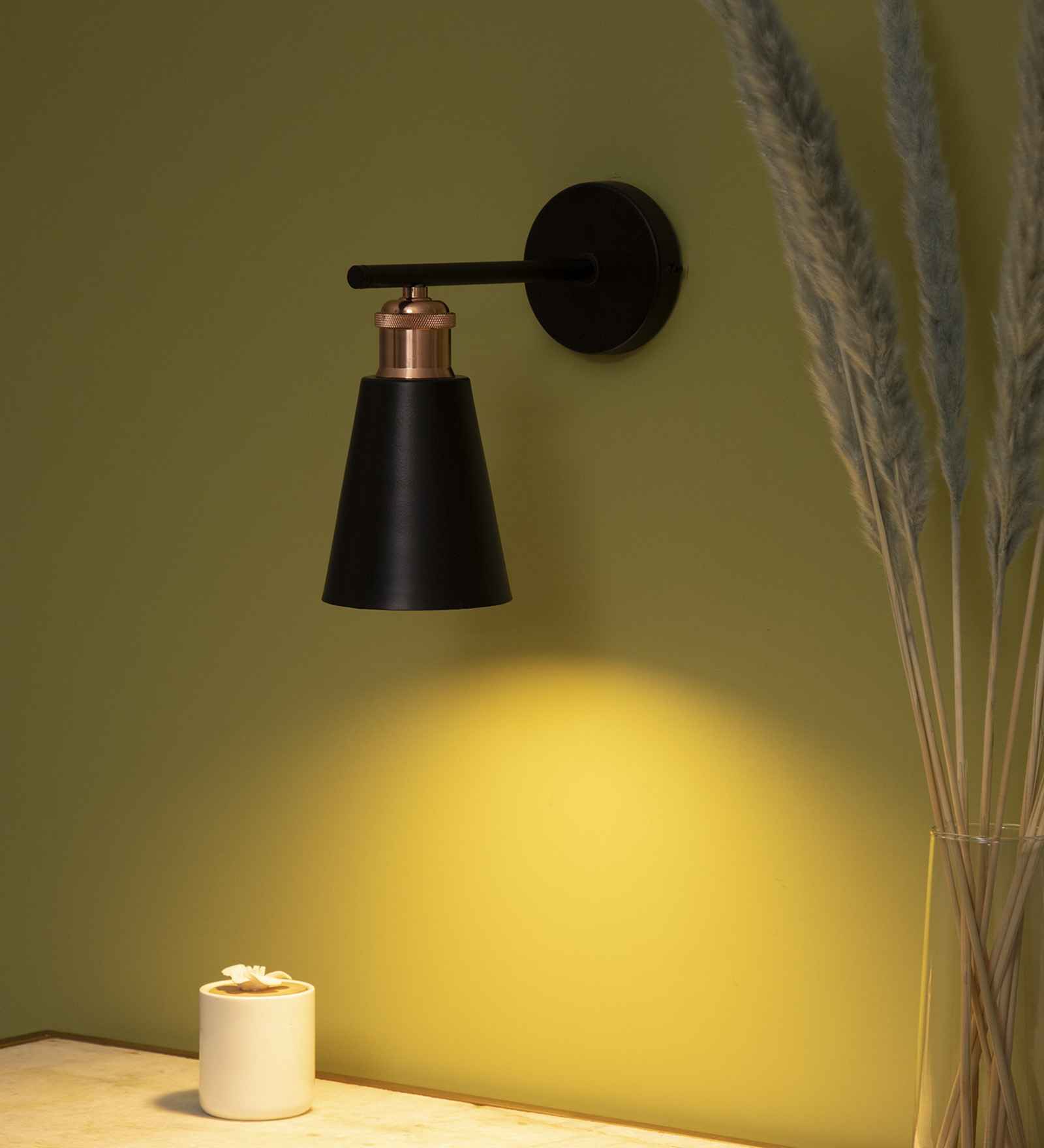 Ostaria Wall Sconce Black