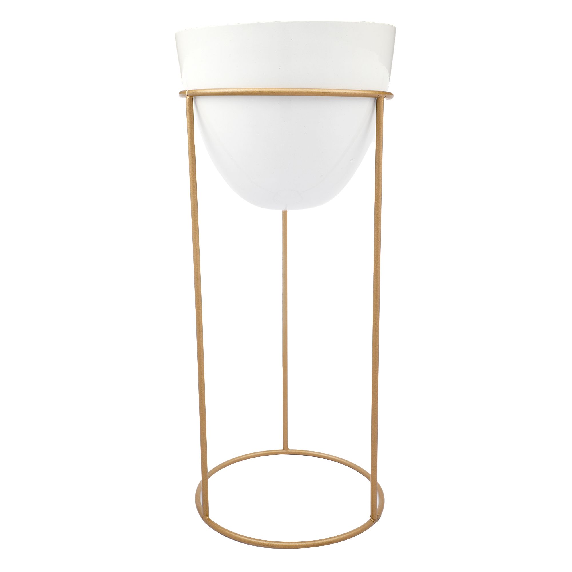 Glass Copper Metal Desk Planter Pot
