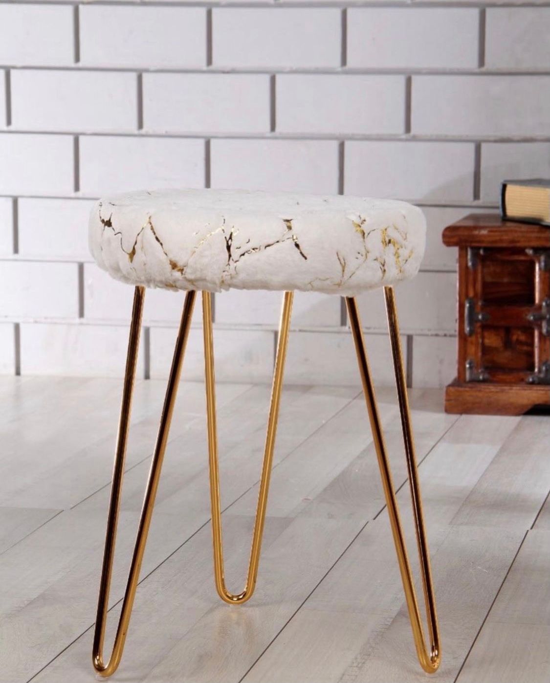 Glass Copper Metal Desk Planter Pot